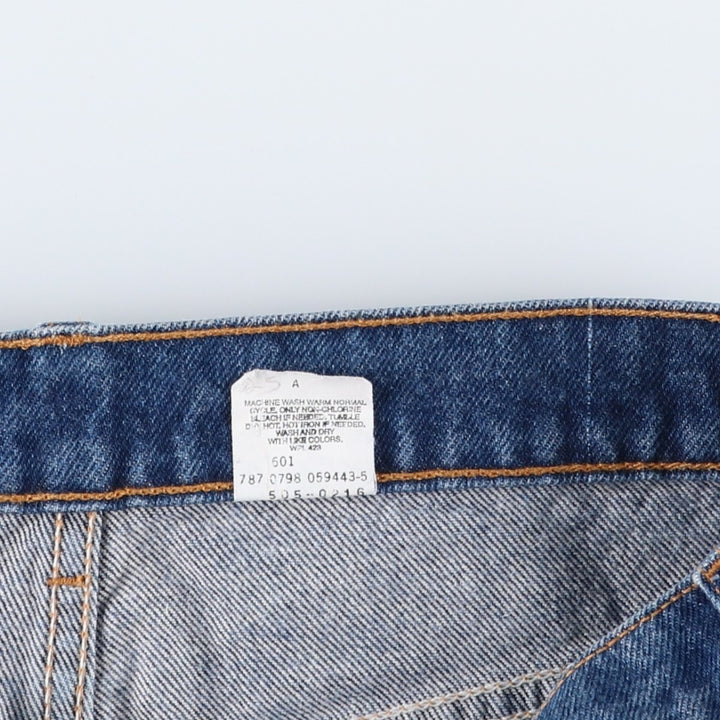 1990'S Levi's 505-0216 Regular Fit Straight Leg Tapered Denim Pants, Men's Size W35 (approx.), Vintage cotton blue type Vintage Second Hand