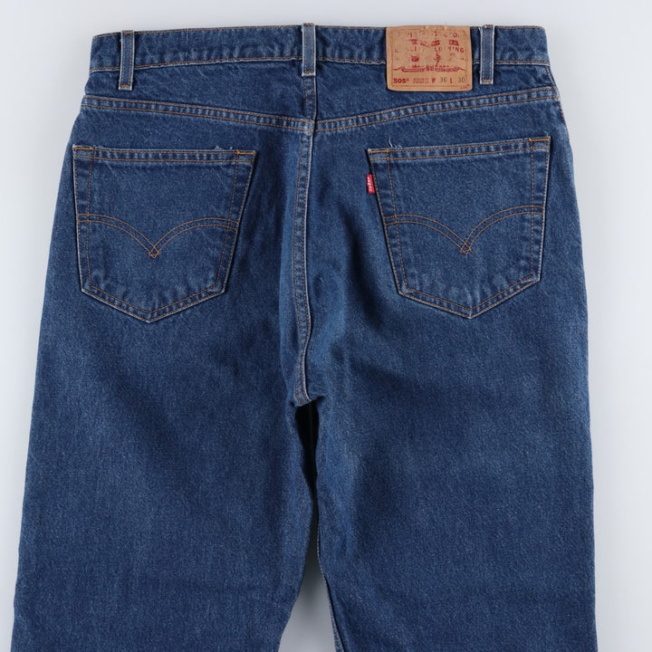 1990'S Levi's 505-0216 Regular Fit Straight Leg Tapered Denim Pants, Men's Size W35 (approx.), Vintage cotton blue type Vintage Second Hand