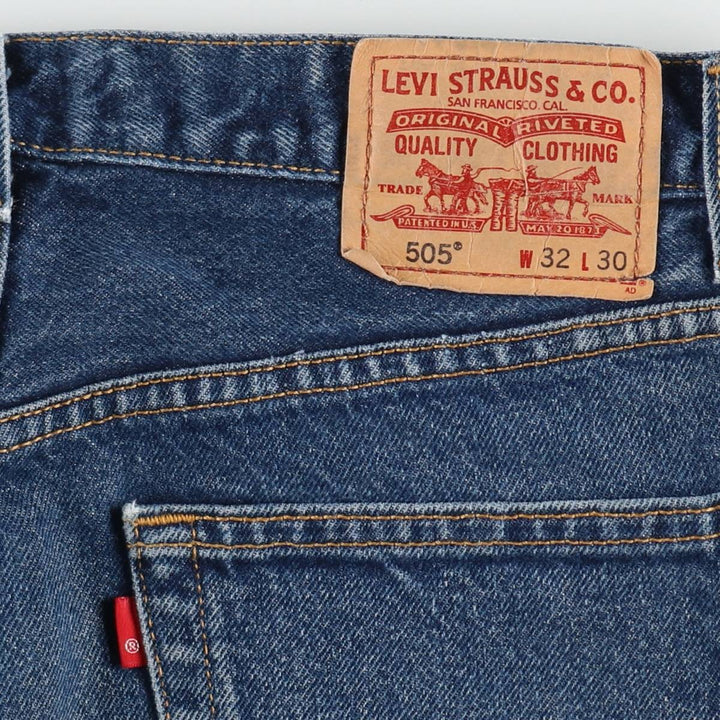 Levi's 505 REGULAR FIT tapered denim pants for men, size w33 cotton blue type Vintage Second Hand