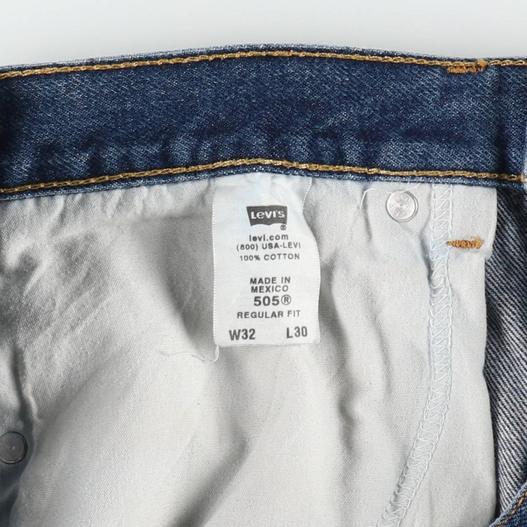 Levi's 505 REGULAR FIT tapered denim pants for men, size w33 cotton blue type Vintage Second Hand