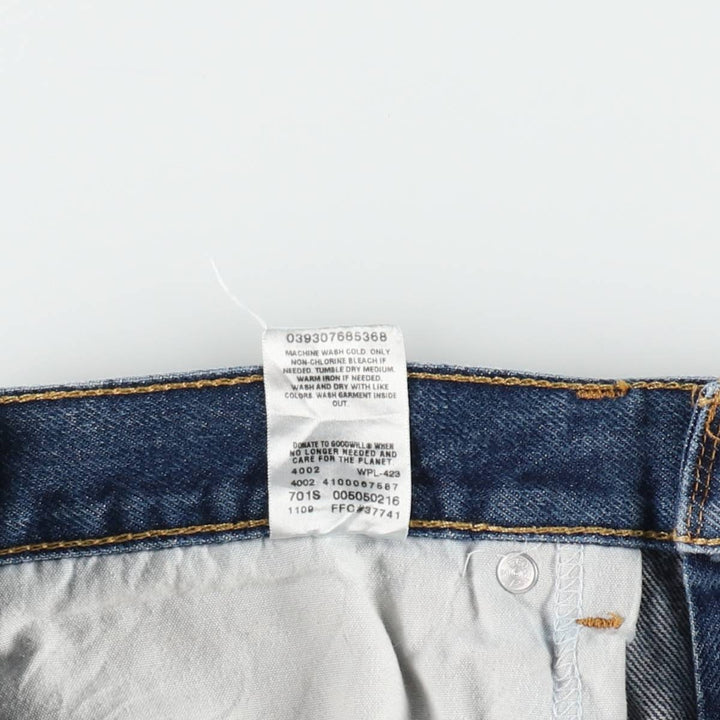 Levi's 505 REGULAR FIT tapered denim pants for men, size w33 cotton blue type Vintage Second Hand