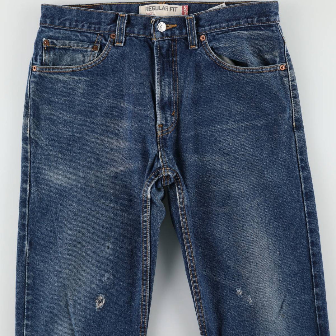 Levi's 505 REGULAR FIT tapered denim pants for men, size w33 cotton blue type Vintage Second Hand