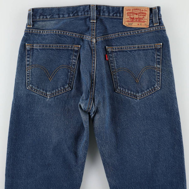 Levi's 505 REGULAR FIT tapered denim pants for men, size w33 cotton blue type Vintage Second Hand