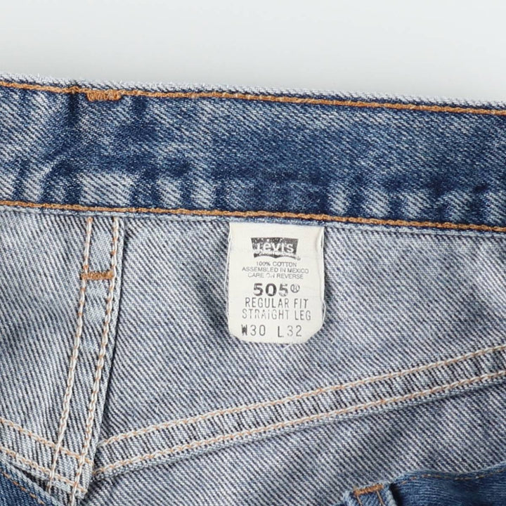 00'S Levi's 505 REGULAR FIT STRAIGHT LEG tapered denim pants for men, W30 equivalent cotton blue type Vintage Second Hand