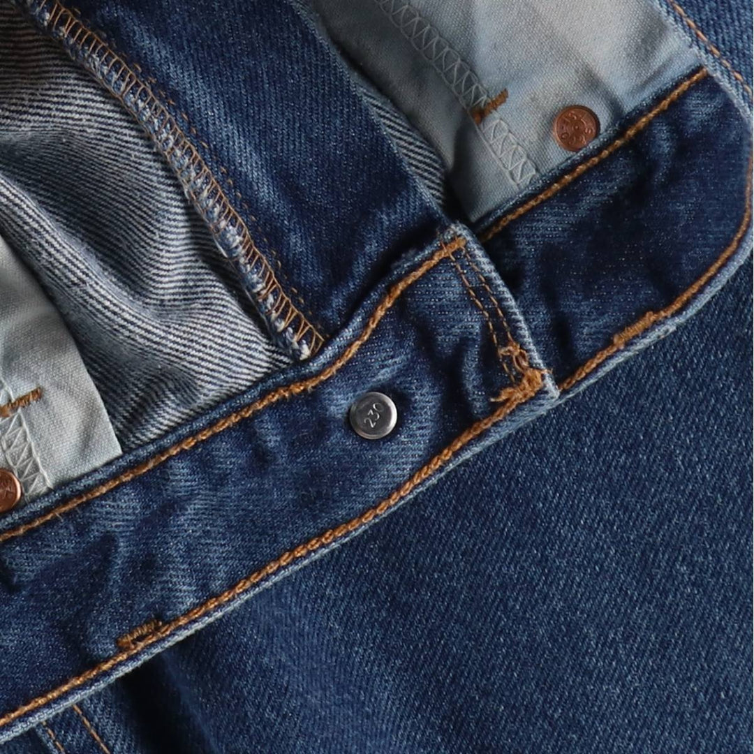 00'S Levi's 505 REGULAR FIT STRAIGHT LEG tapered denim pants for men, size w31 cotton blue type Vintage Second Hand