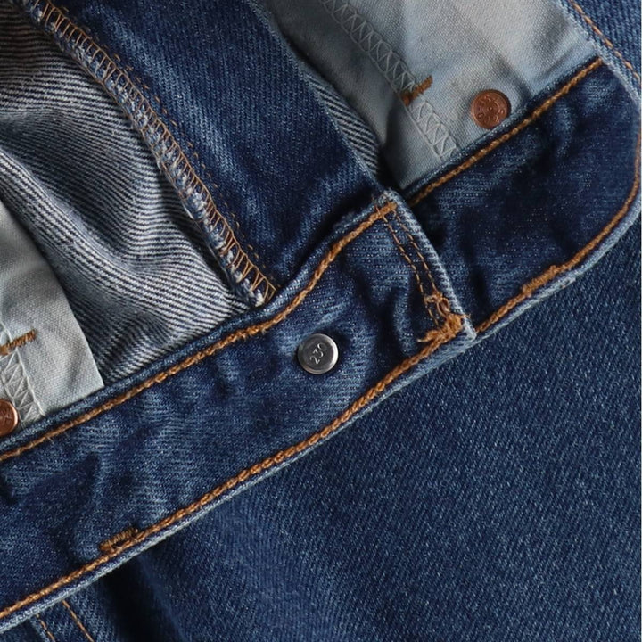 00'S Levi's 505 REGULAR FIT STRAIGHT LEG tapered denim pants for men, size w31 cotton blue type Vintage Second Hand
