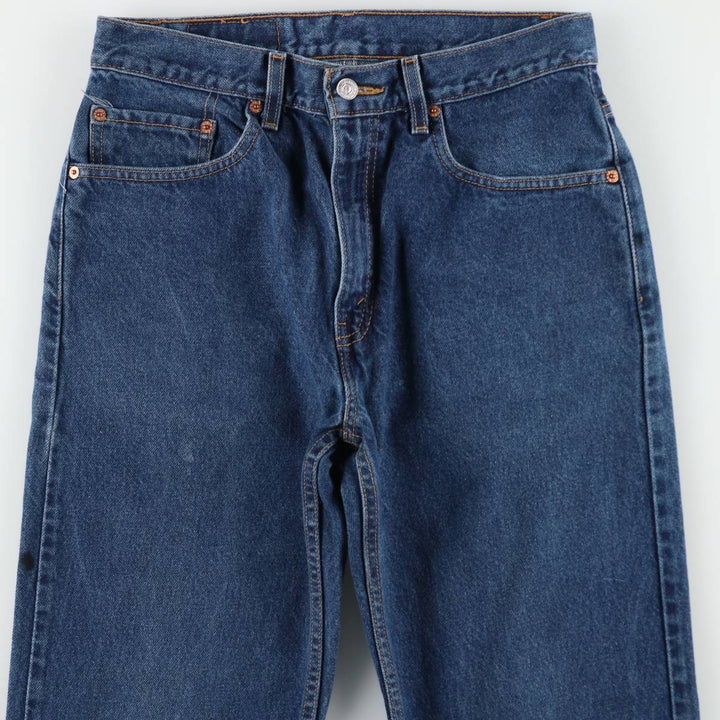 00'S Levi's 505 REGULAR FIT STRAIGHT LEG tapered denim pants for men, size w31 cotton blue type Vintage Second Hand