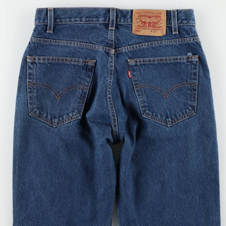 00'S Levi's 505 REGULAR FIT STRAIGHT LEG tapered denim pants for men, size w31 cotton blue type Vintage Second Hand
