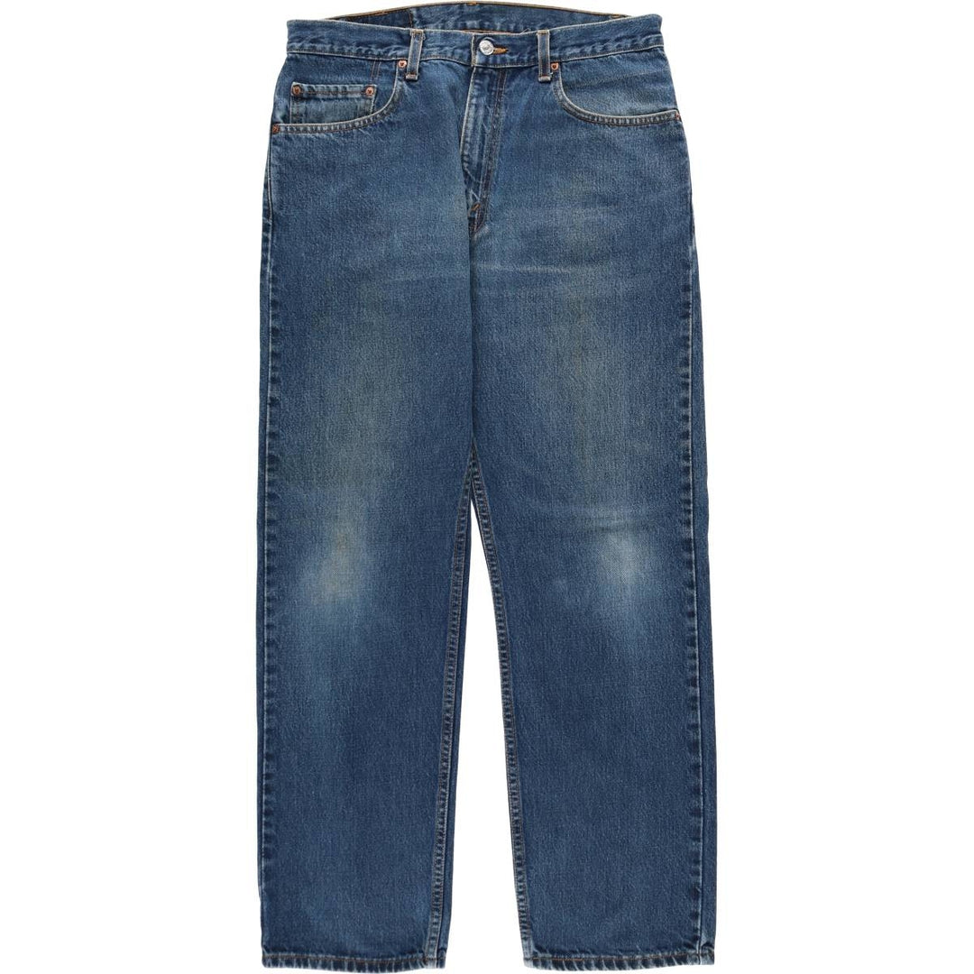 90'S Levi's 505 REGULAR FIT STRAIGHT LEG tapered denim pants for men, size W34, vintage cotton blue type Vintage Second Hand