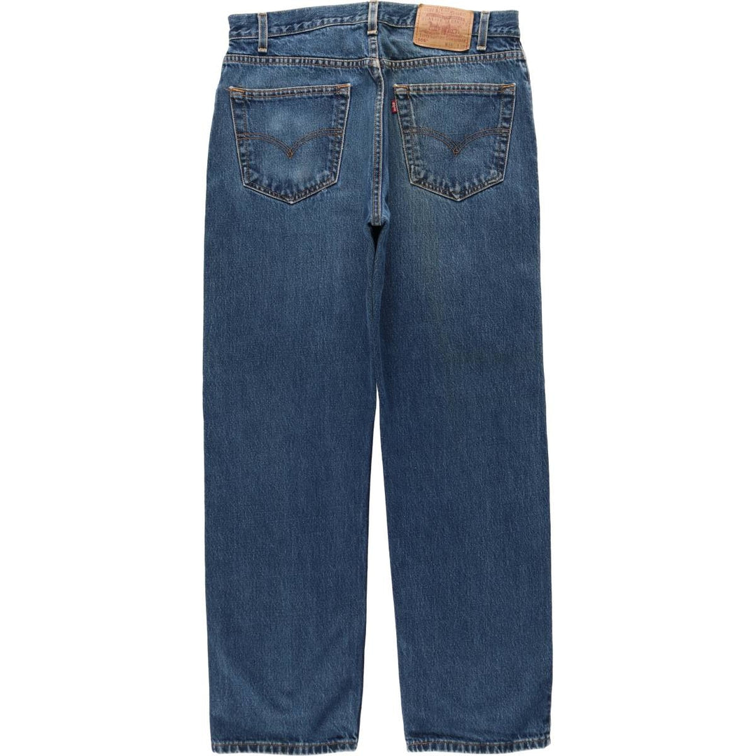 90'S Levi's 505 REGULAR FIT STRAIGHT LEG tapered denim pants for men, size W34, vintage cotton blue type Vintage Second Hand