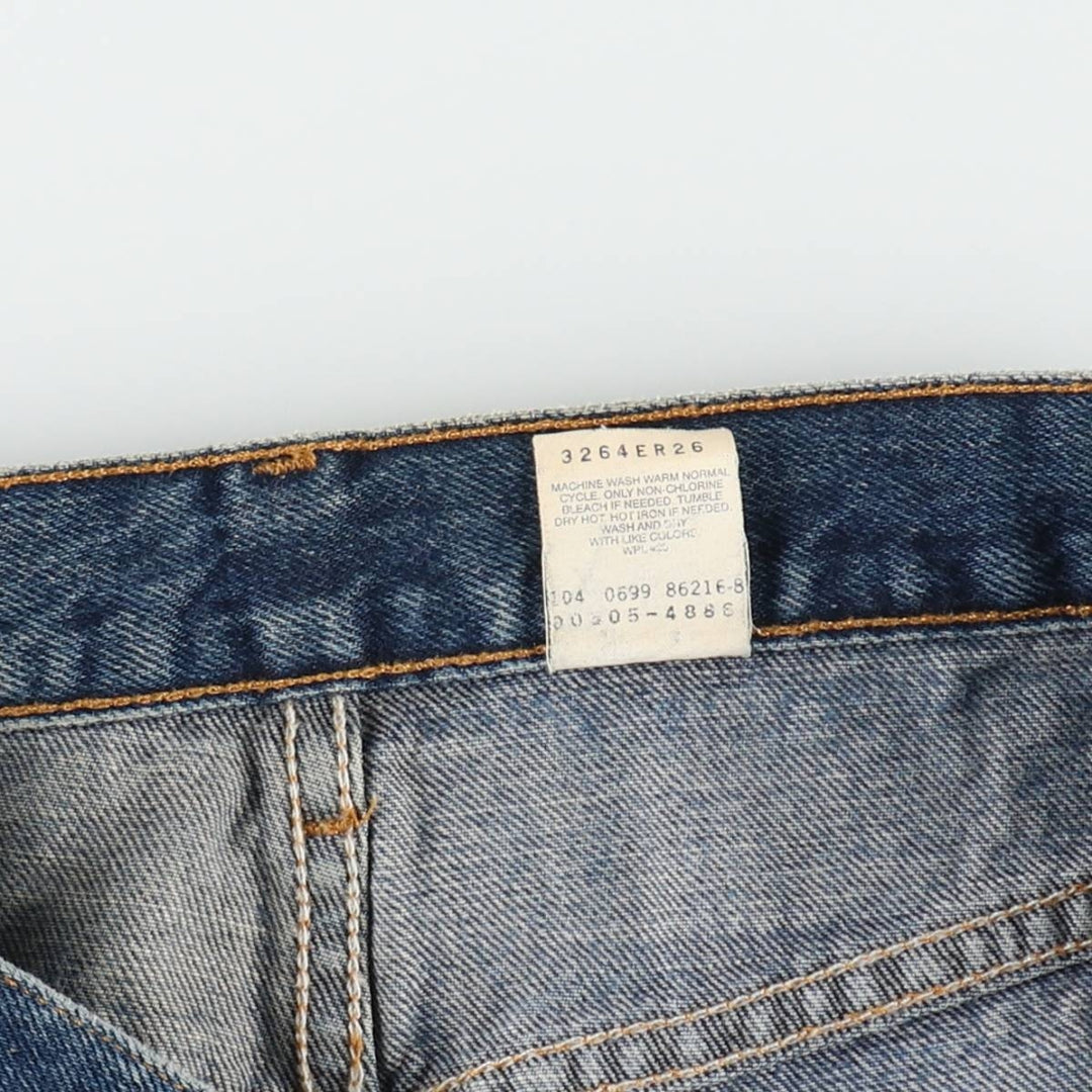 90'S Levi's 505 REGULAR FIT STRAIGHT LEG tapered denim pants for men, size W34, vintage cotton blue type Vintage Second Hand