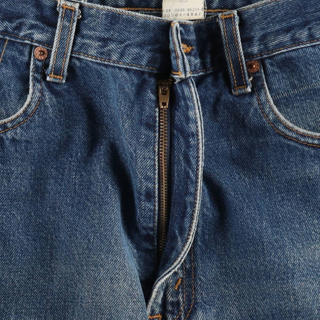 90'S Levi's 505 REGULAR FIT STRAIGHT LEG tapered denim pants for men, size W34, vintage cotton blue type Vintage Second Hand