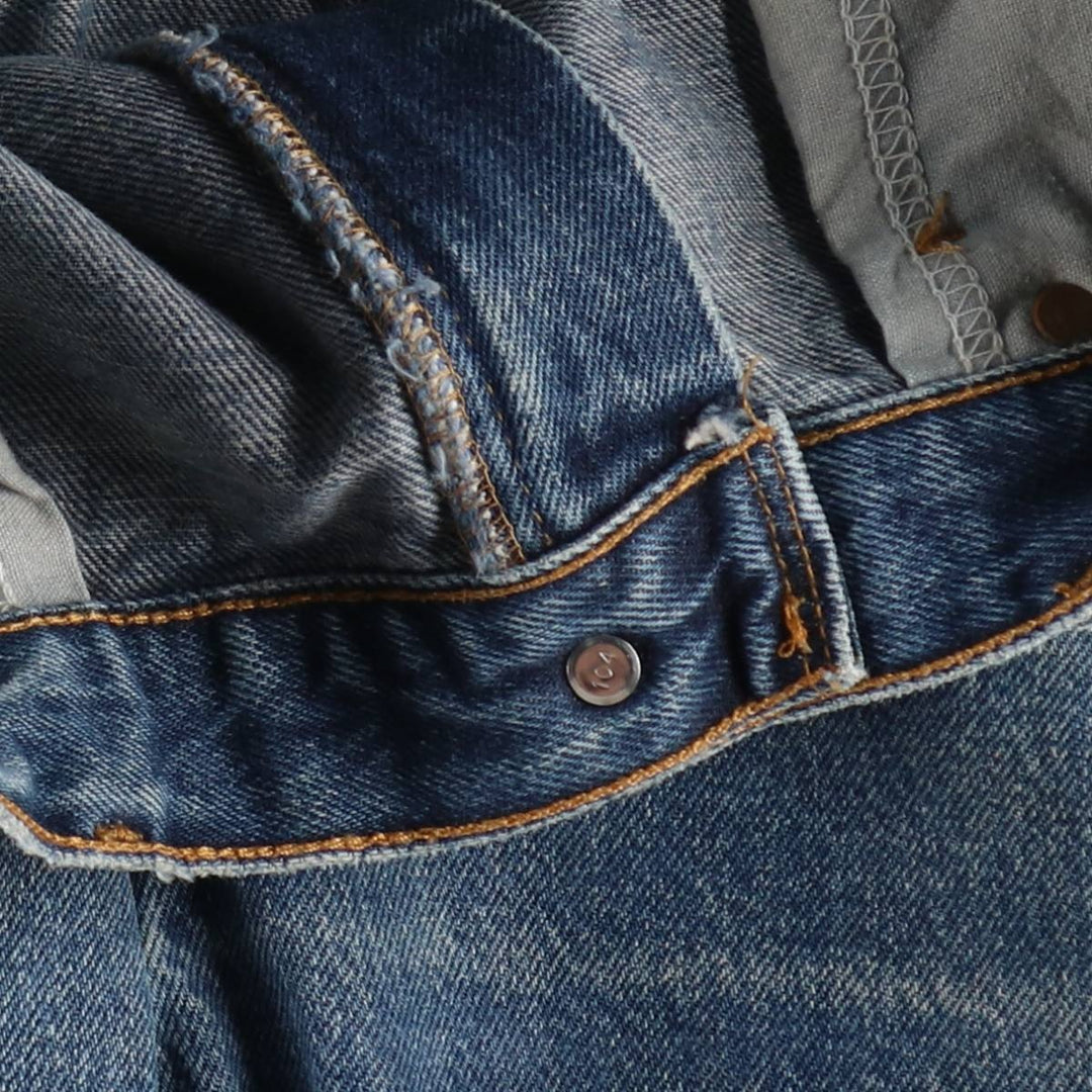 90'S Levi's 505 REGULAR FIT STRAIGHT LEG tapered denim pants for men, size W34, vintage cotton blue type Vintage Second Hand