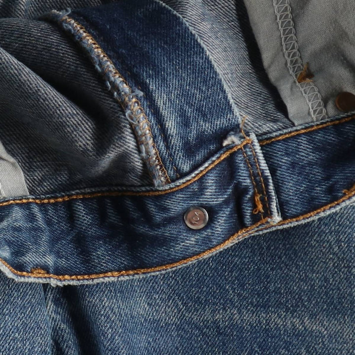 90'S Levi's 505 REGULAR FIT STRAIGHT LEG tapered denim pants for men, size W34, vintage cotton blue type Vintage Second Hand
