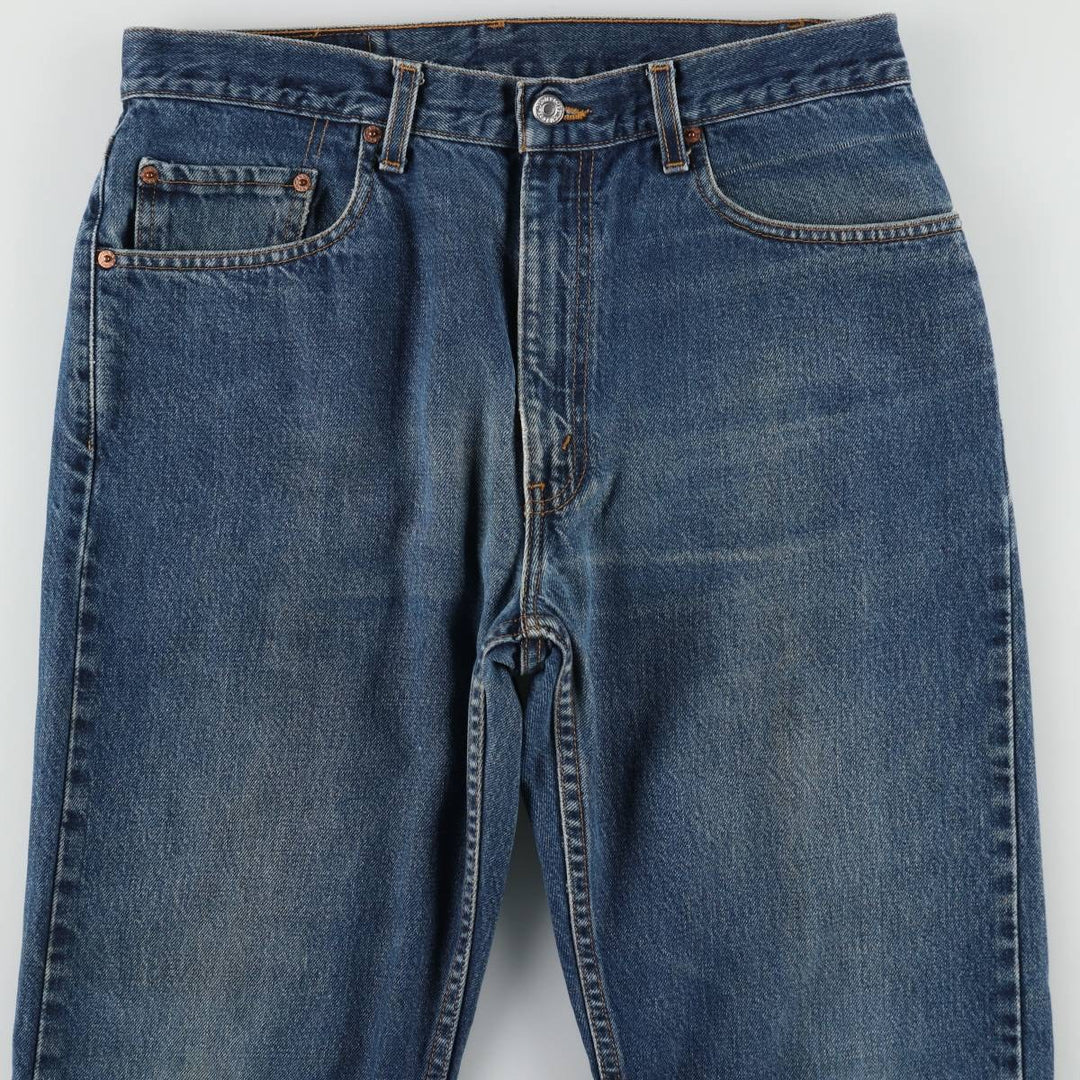 90'S Levi's 505 REGULAR FIT STRAIGHT LEG tapered denim pants for men, size W34, vintage cotton blue type Vintage Second Hand