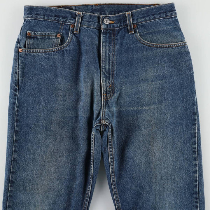 90'S Levi's 505 REGULAR FIT STRAIGHT LEG tapered denim pants for men, size W34, vintage cotton blue type Vintage Second Hand