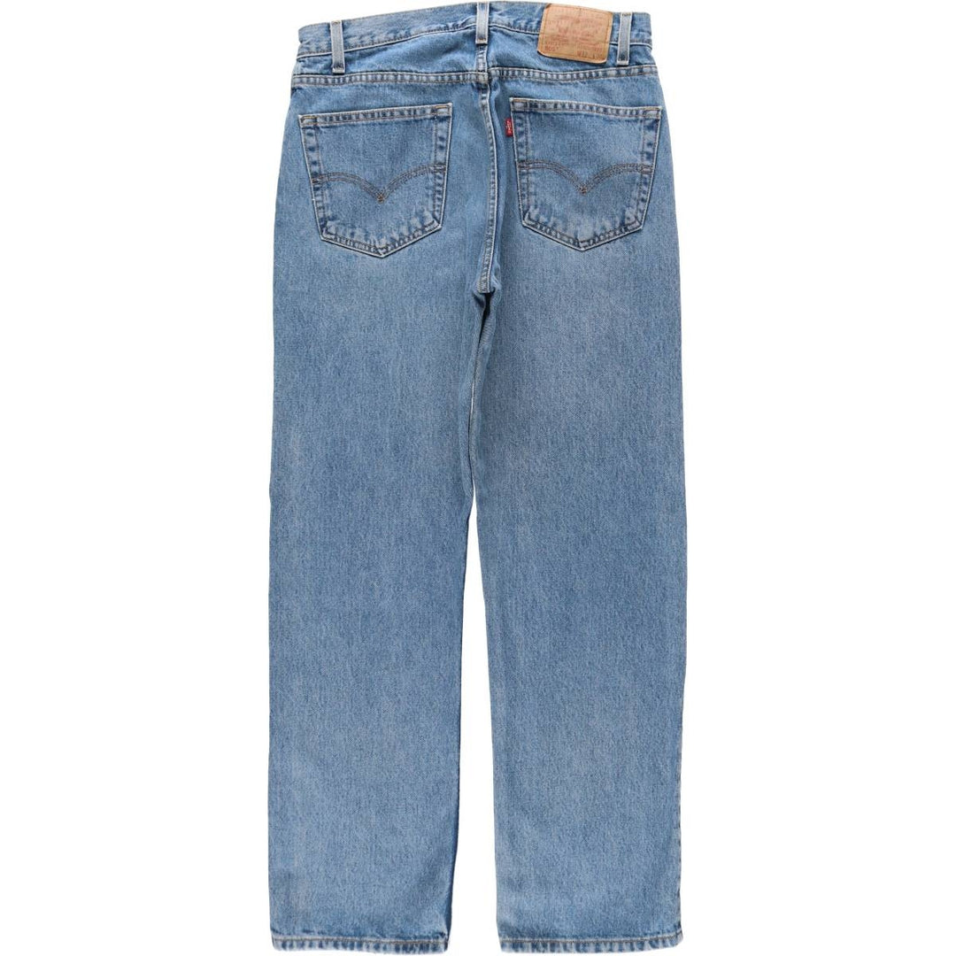 00'S Levi's 505 REGULAR FIT STRAIGHT LEG tapered denim pants for men, size w34 cotton blue type Vintage Second Hand
