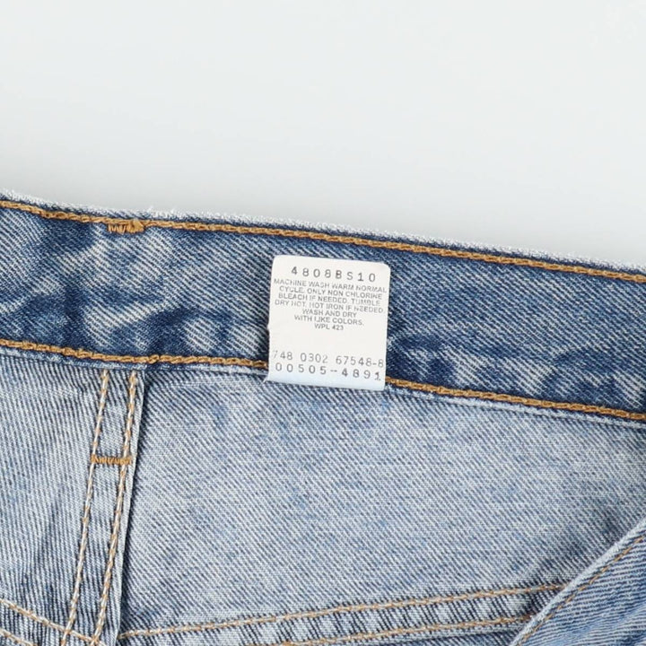 00'S Levi's 505 REGULAR FIT STRAIGHT LEG tapered denim pants for men, size w34 cotton blue type Vintage Second Hand
