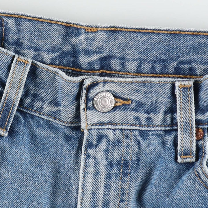 00'S Levi's 505 REGULAR FIT STRAIGHT LEG tapered denim pants for men, size w34 cotton blue type Vintage Second Hand