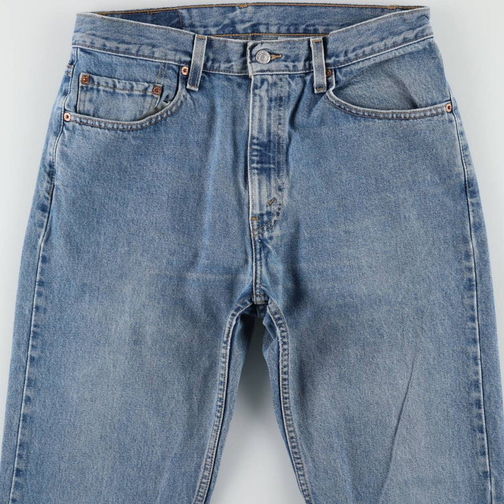 00'S Levi's 505 REGULAR FIT STRAIGHT LEG tapered denim pants for men, size w34 cotton blue type Vintage Second Hand
