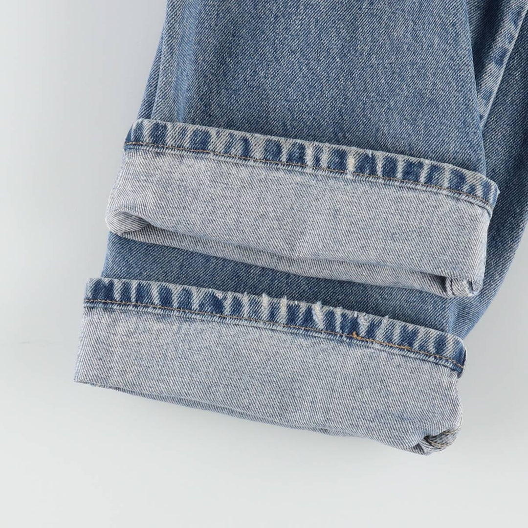00'S Levi's 505 REGULAR FIT STRAIGHT LEG tapered denim pants for men, size w34 cotton blue type Vintage Second Hand