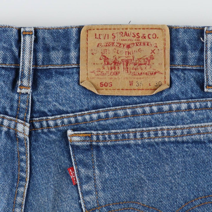 ~1990'S Levi's 505-0216 Tapered Denim Pants, Made in USA, Men's W35 (approx.), Vintage cotton blue type Vintage Second Hand