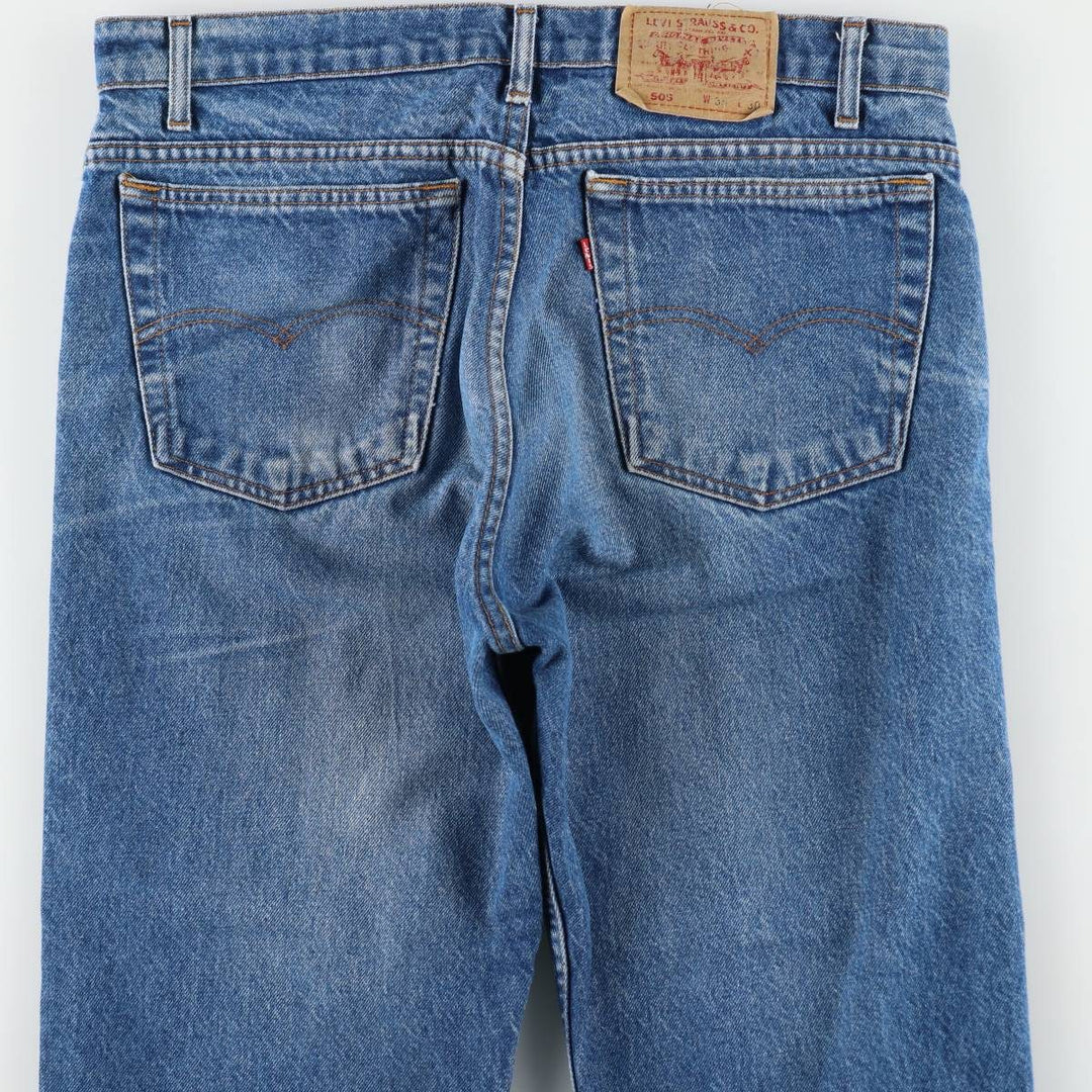 ~1990'S Levi's 505-0216 Tapered Denim Pants, Made in USA, Men's W35 (approx.), Vintage cotton blue type Vintage Second Hand