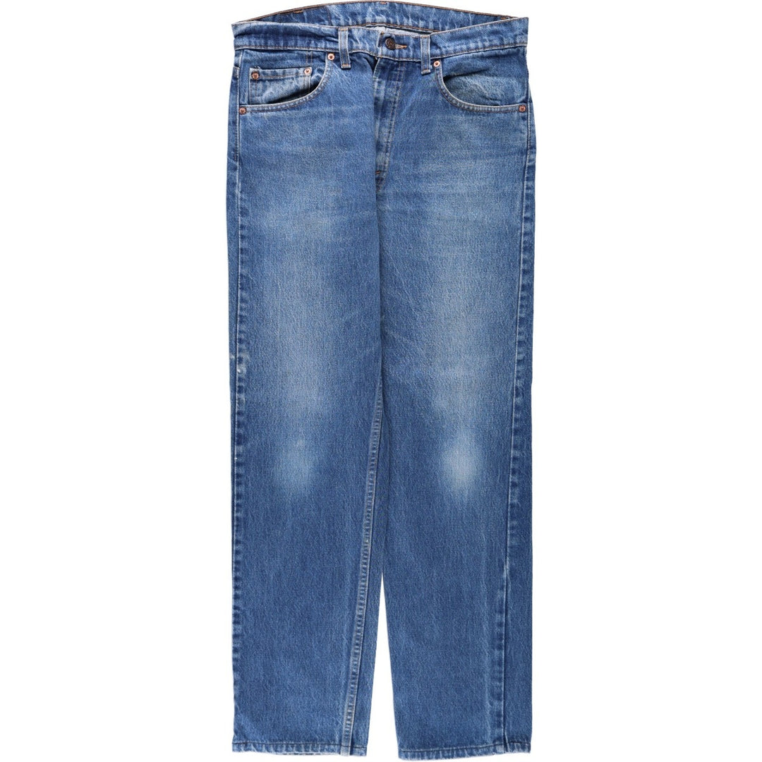 90'S Levi's 505-0216 Tapered Denim Pants, Made in USA, Men's, Size W33, Vintage cotton blue type Vintage Second Hand