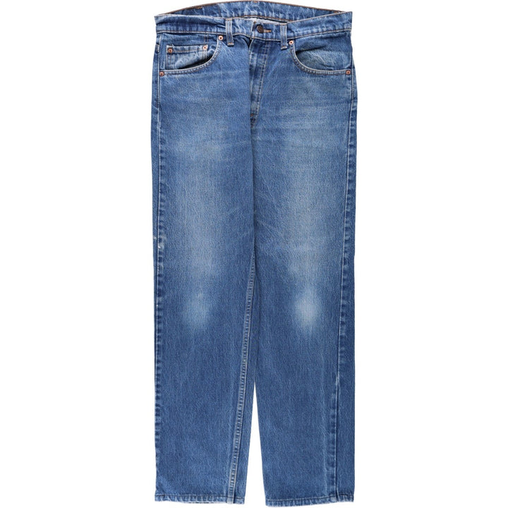 90'S Levi's 505-0216 Tapered Denim Pants, Made in USA, Men's, Size W33, Vintage cotton blue type Vintage Second Hand