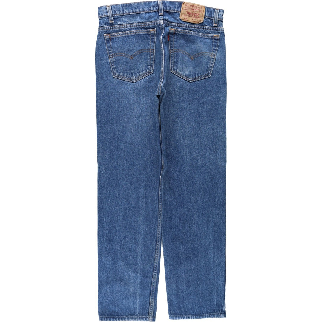 90'S Levi's 505-0216 Tapered Denim Pants, Made in USA, Men's, Size W33, Vintage cotton blue type Vintage Second Hand