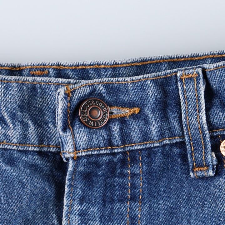 90'S Levi's 505-0216 Tapered Denim Pants, Made in USA, Men's, Size W33, Vintage cotton blue type Vintage Second Hand