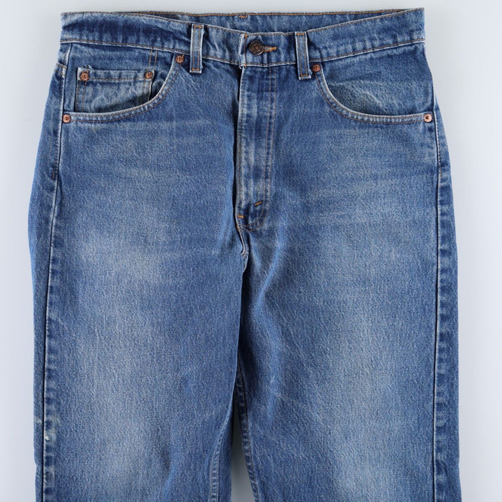90'S Levi's 505-0216 Tapered Denim Pants, Made in USA, Men's, Size W33, Vintage cotton blue type Vintage Second Hand