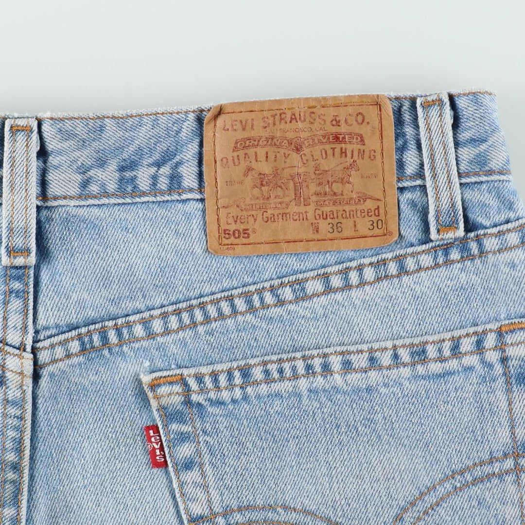 90'S Levi's 505 REGULAR FIT STRAIGHT LEG Tapered Denim Pants Made in USA Men's W35 Vintage cotton blue type Vintage Second Hand