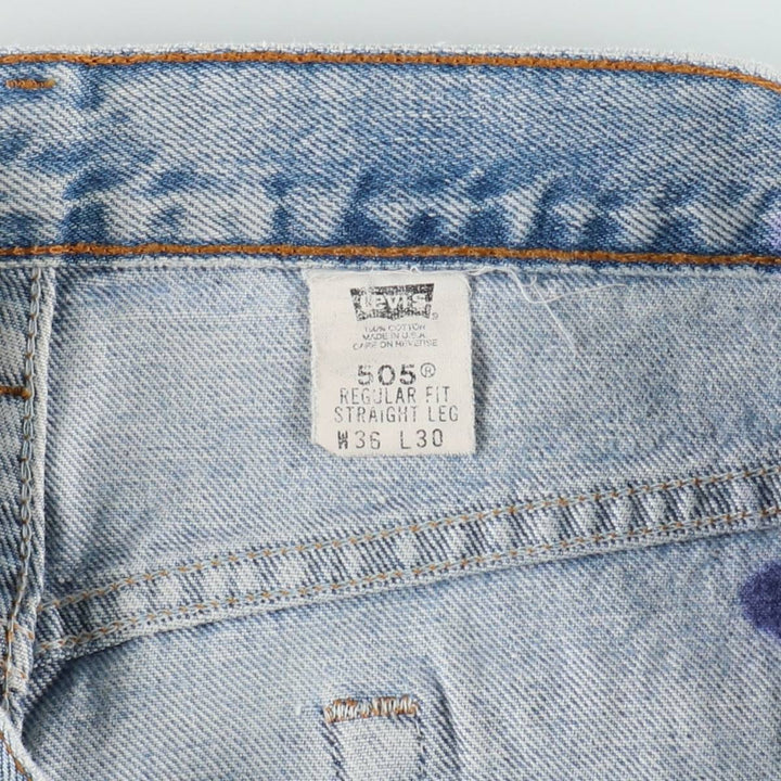 90'S Levi's 505 REGULAR FIT STRAIGHT LEG Tapered Denim Pants Made in USA Men's W35 Vintage cotton blue type Vintage Second Hand