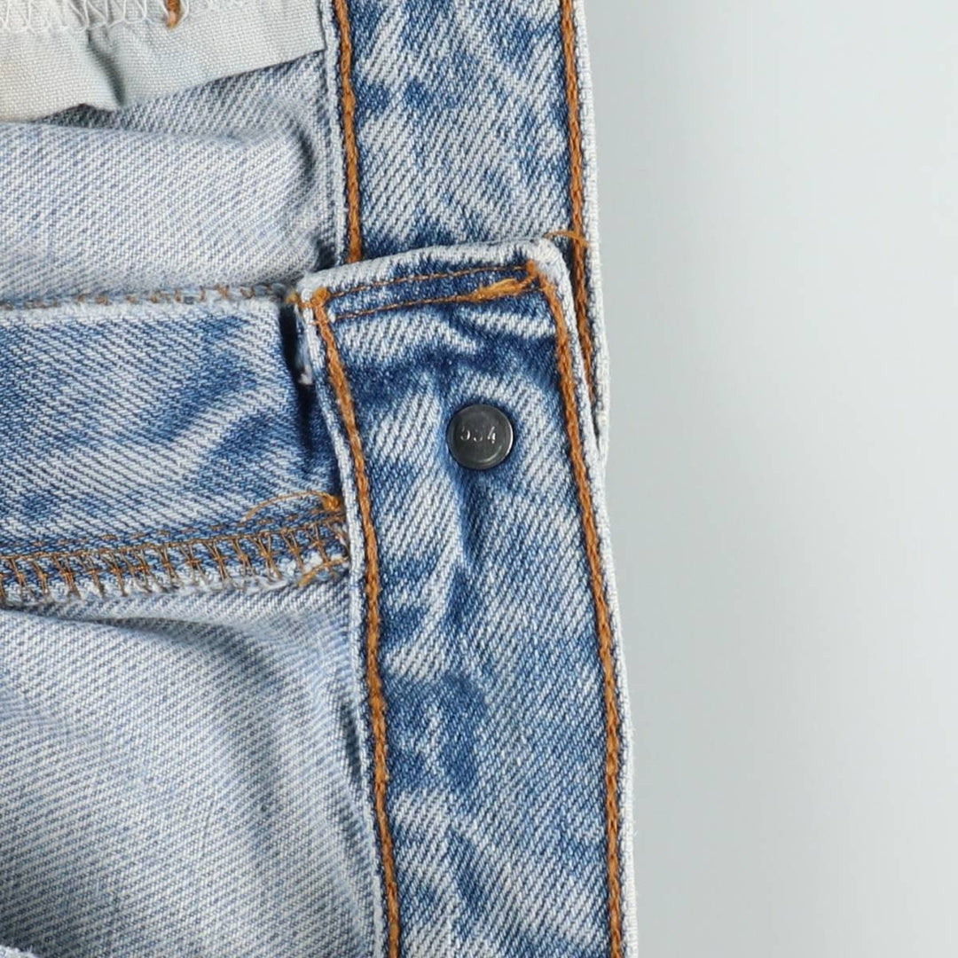 90'S Levi's 505 REGULAR FIT STRAIGHT LEG Tapered Denim Pants Made in USA Men's W35 Vintage cotton blue type Vintage Second Hand