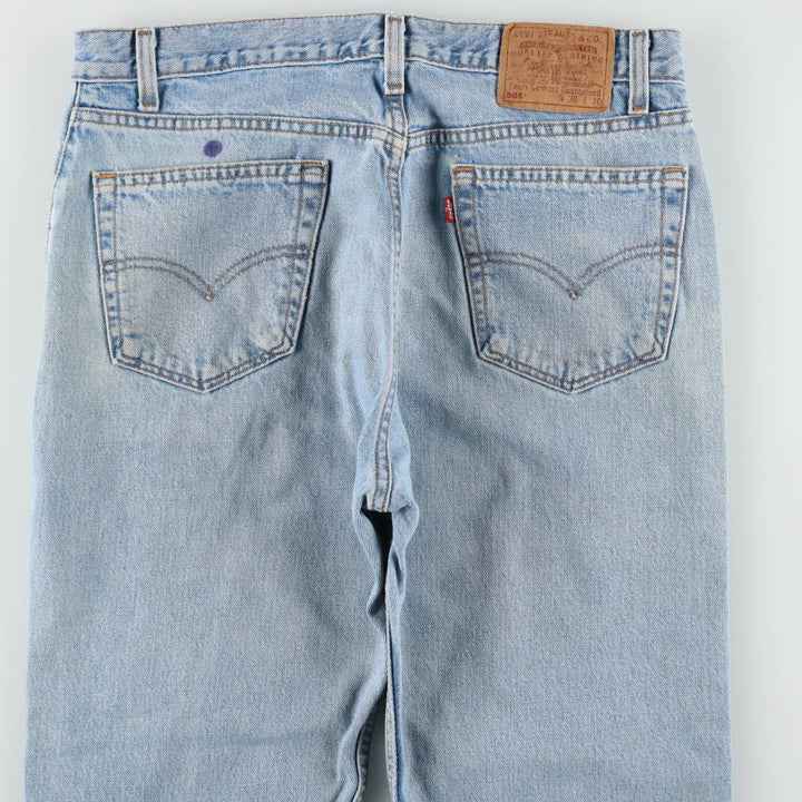 90'S Levi's 505 REGULAR FIT STRAIGHT LEG Tapered Denim Pants Made in USA Men's W35 Vintage cotton blue type Vintage Second Hand