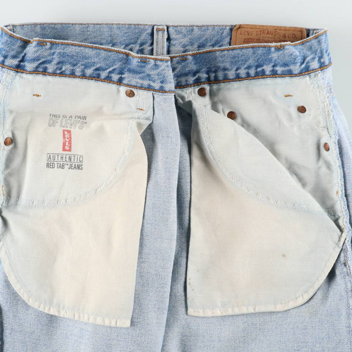 90'S Levi's 505 REGULAR FIT STRAIGHT LEG Tapered Denim Pants Made in USA Men's W35 Vintage cotton blue type Vintage Second Hand