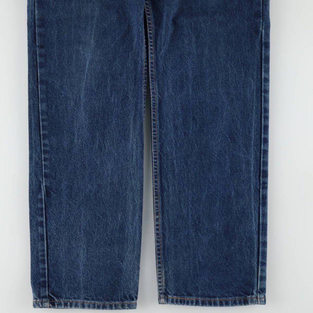 00'S Levi's 505 REGULAR FIT STRAIGHT LEG tapered denim pants made in USA, men's size w34 cotton blue type Vintage Second Hand