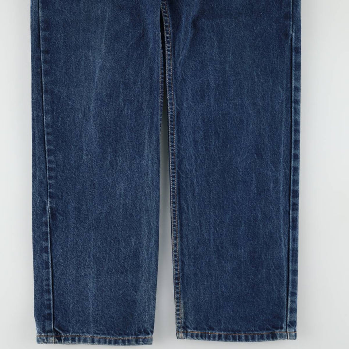 00'S Levi's 505 REGULAR FIT STRAIGHT LEG tapered denim pants made in USA, men's size w34 cotton blue type Vintage Second Hand