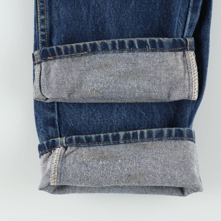 00'S Levi's 505 REGULAR FIT STRAIGHT LEG tapered denim pants made in USA, men's size w34 cotton blue type Vintage Second Hand