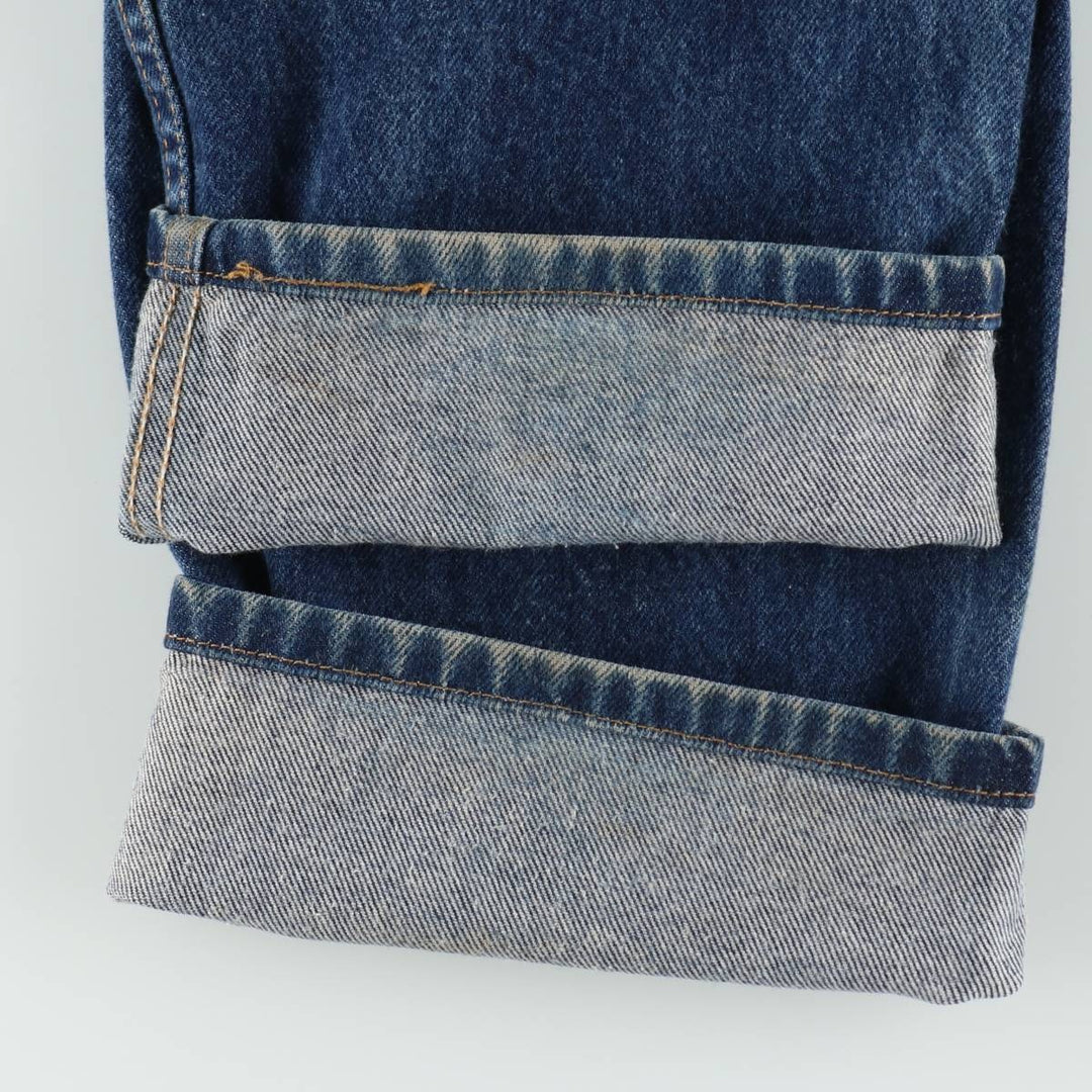 00'S Levi's 505 REGULAR FIT STRAIGHT LEG tapered denim pants made in USA, men's size w34 cotton blue type Vintage Second Hand