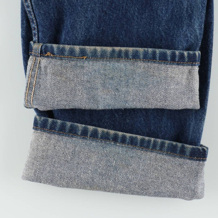 00'S Levi's 505 REGULAR FIT STRAIGHT LEG tapered denim pants made in USA, men's size w34 cotton blue type Vintage Second Hand