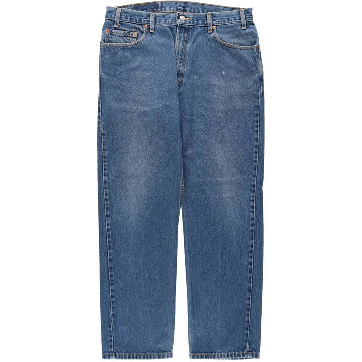 00'S Levi's 505 REGULAR FIT STRAIGHT LEG tapered denim pants made in USA, men's w35 equivalent cotton blue type Vintage Second Hand