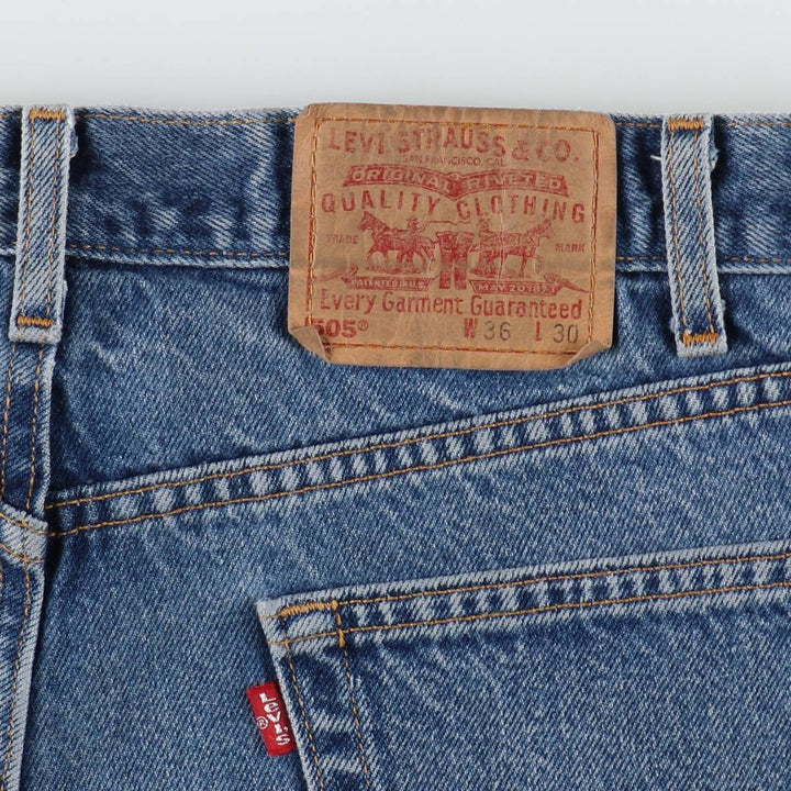 00'S Levi's 505 REGULAR FIT STRAIGHT LEG tapered denim pants made in USA, men's w35 equivalent cotton blue type Vintage Second Hand