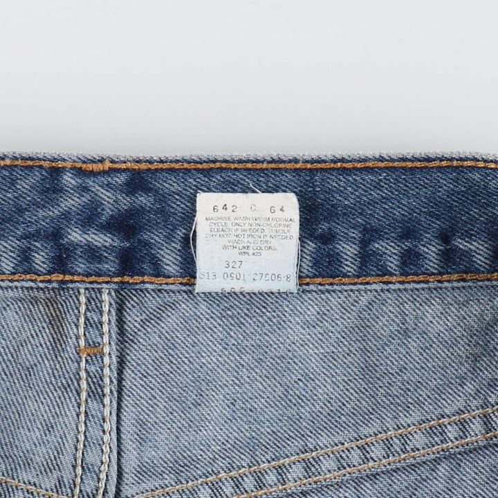00'S Levi's 505 REGULAR FIT STRAIGHT LEG tapered denim pants made in USA, men's w35 equivalent cotton blue type Vintage Second Hand