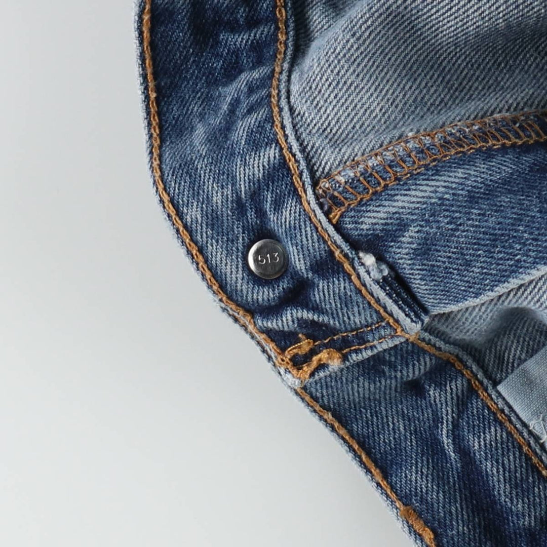 00'S Levi's 505 REGULAR FIT STRAIGHT LEG tapered denim pants made in USA, men's w35 equivalent cotton blue type Vintage Second Hand