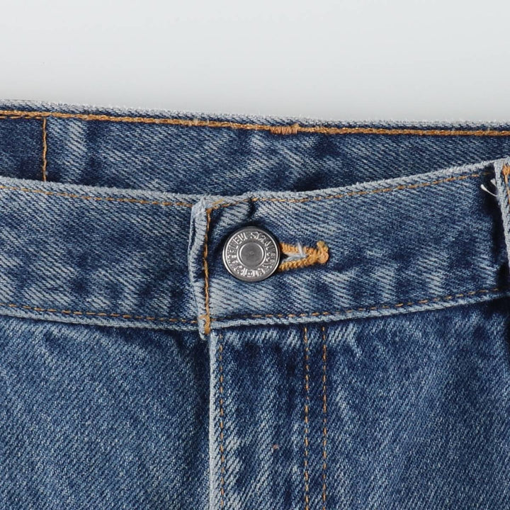 00'S Levi's 505 REGULAR FIT STRAIGHT LEG tapered denim pants made in USA, men's w35 equivalent cotton blue type Vintage Second Hand