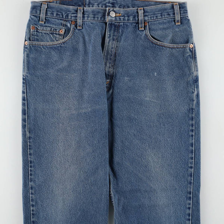 00'S Levi's 505 REGULAR FIT STRAIGHT LEG tapered denim pants made in USA, men's w35 equivalent cotton blue type Vintage Second Hand