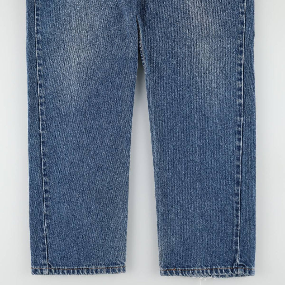 00'S Levi's 505 REGULAR FIT STRAIGHT LEG tapered denim pants made in USA, men's w35 equivalent cotton blue type Vintage Second Hand