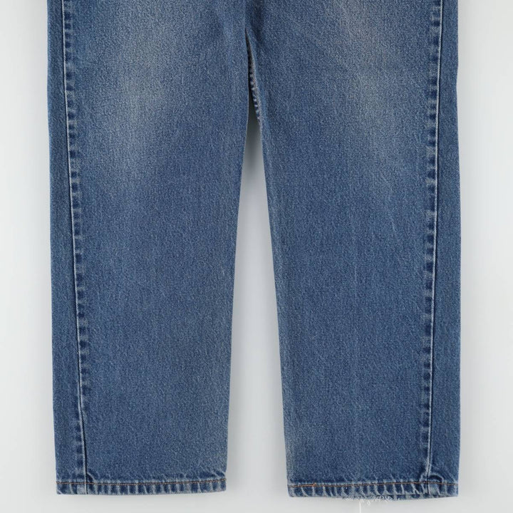 00'S Levi's 505 REGULAR FIT STRAIGHT LEG tapered denim pants made in USA, men's w35 equivalent cotton blue type Vintage Second Hand